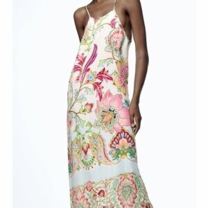 ZARA floral maxi dress size small